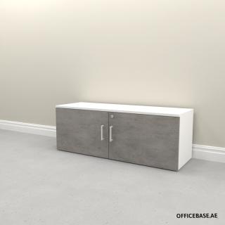 AVEO Filing Cabinet | D Handle | Full Overlay | W1176MM| Combi | White + Concrete Colors